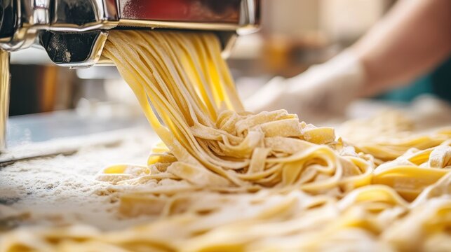 Close-up of a pasta maker on a white background, perfect for promoting culinary tools.