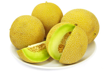 Melony galia na białym tle