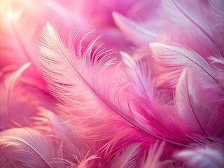 Obraz premium Soft Pink Feather Texture Low Light Background | AI Photo