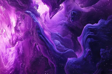 Mystical purple cosmic clouds in a dreamlike interstellar scene.