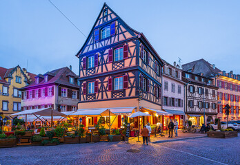 Obraz premium Colmar is a city and commune in the Haut-Rhin department and Alsace region of north-eastern France.