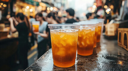 Iced_tea_drinks_with_ice_in_plastic_cups_at_a_bustling_market.