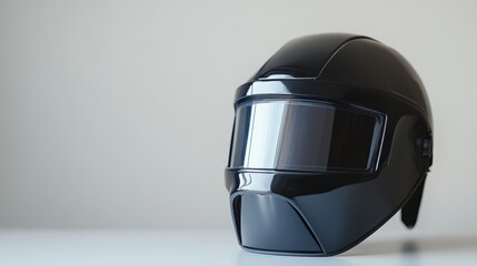 Fototapeta premium Isolated image of a welding mask on a white surface, great for promoting industrial safety products.