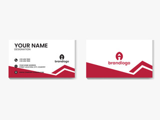 creative business card template Double-sided .landscape orientation. Horizontal layout. Vector illustration