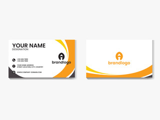 creative business card template Double-sided .landscape orientation. Horizontal layout. Vector illustration