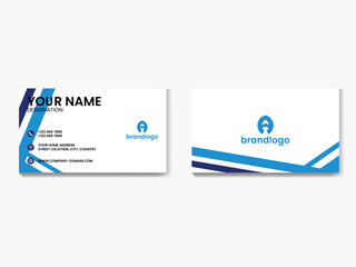 creative business card template Double-sided .landscape orientation. Horizontal layout. Vector illustration