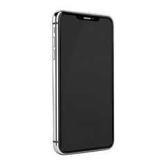 Sleek and Minimalist Smartphone Isolated on Transparent Background