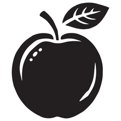 An apple black vector illustration