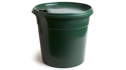 A single compost bin isolated on a white background, great for promoting eco-friendly gardening products.