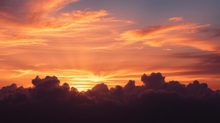 Obraz premium Sunset in the clouds.