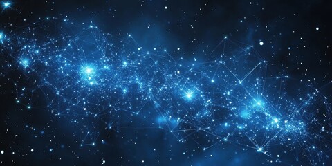 Abstract Network Visualization Of Galactic Connections