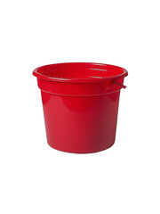 red plastic bucket on white background  © NoorStockHouse