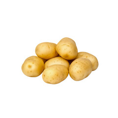 potatoes isolated on white background
