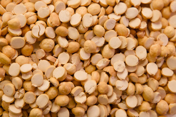 Sliced and whole chickpeas ready for culinary use in various dishes