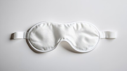Isolated image of a sleep mask on a white surface, ideal for promoting sleep-related wellness products.