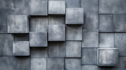 Gray cubes wall texture background