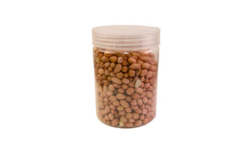 Peanuts stored in a clear jar ready for snacks and recipes