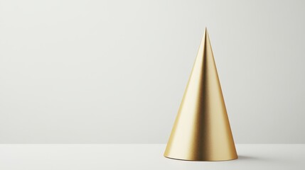 Close-up of a party hat isolated on a clean white surface, perfect for birthday or celebration promotions.