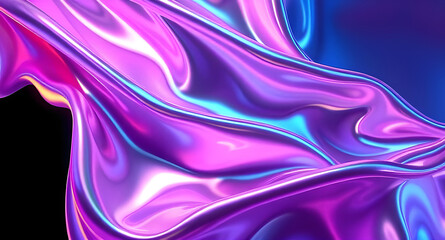 Fototapeta premium Iridescent fabric background. Shiny mother of pearl fabric, bright multi-colored fabric