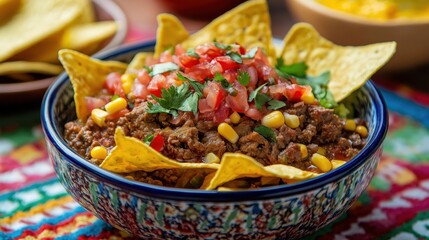 Mexican Nachos with Fresh Salsa and Guacamole