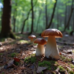 mushrooms in the forest