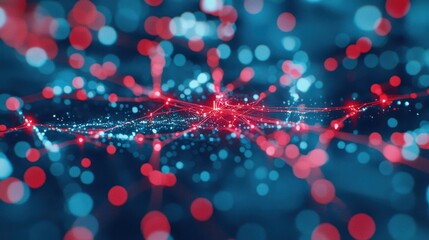 Dynamic data visualization abstract network connections digital space graphic design futuristic environment aerial view technology concept