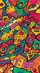 Abstract Colorful Geometric Pattern Design Artwork