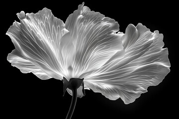 white flower on black