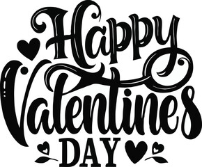 Happy Valentine's day typography