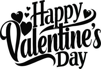 Happy Valentine's day typography
