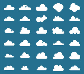 Fototapeta premium Various Cloud Shapes, Exploring Various Cloud Shapes, Discovering Different Cloud Types.