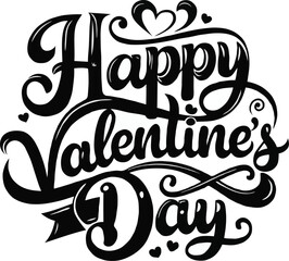 Happy Valentine's day typography