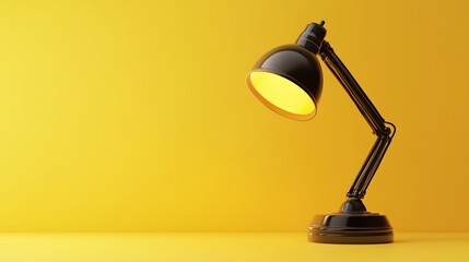 Desk lamp set on yellow with the flashlight