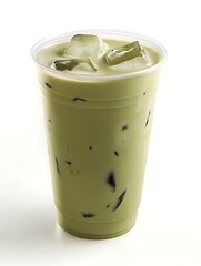 Elegant Citrus-Infused Milk Tea with Glossy Presentation