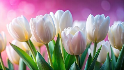 Fototapeta premium Tilt-Shift Tulips - Spring Floral Background