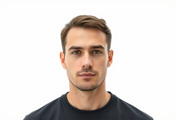 Fototapeta premium Photorealistic half-length male portrait