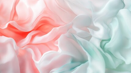 Obraz premium Colorful silk fabric creates a soft, dreamy texture reminiscent of blooming flowers in gentle light