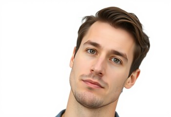 Fototapeta premium Half-length male portrait on white background