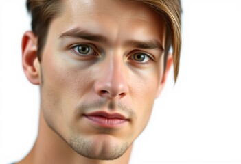 Obraz premium Half-length male portrait on white background