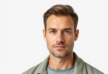 Obraz premium Half-length male portrait with neutral expression