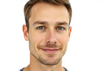 Fototapeta premium Half-length male portrait on white background