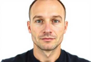 Fototapeta premium Half-length male portrait on white background