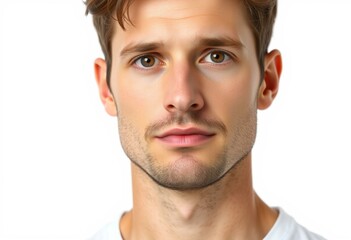 Obraz premium Half-length male portrait on white background