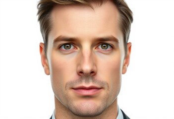 Obraz premium Half-length male portrait on white background