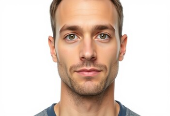 Fototapeta premium Male portrait on white background