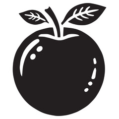 An apple black vector illustration