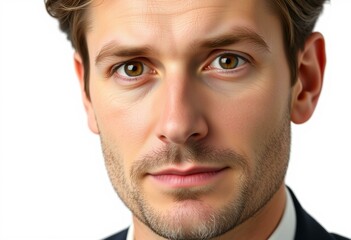 Fototapeta premium Half-length male portrait on white background