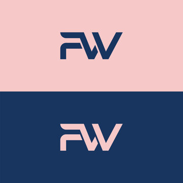 FW letter logo creative design. FW unique design. FW letter logo design on different background.
