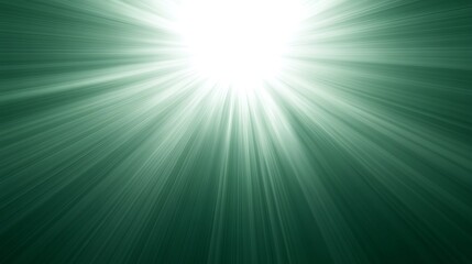 Obraz premium Green light rays, bright background