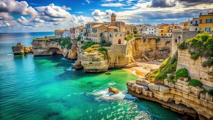 Urban Exploration Photography: Vieste Coastline, Italy - AI Photo